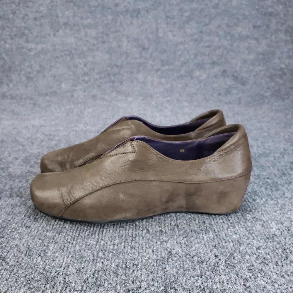 Vaneli Marka Tartufo Planet‎ Shoes Womens Size 8M Brown Wedge Slip On Comfort